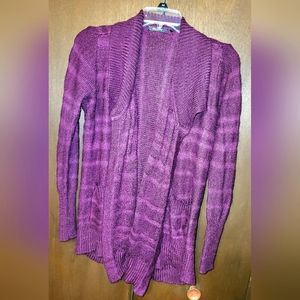 daisy fuentes Women's Cardigan Sweater | Medium | Purple